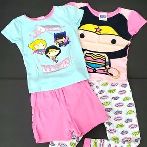 Girls justice league mix and match pj set